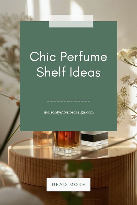 Revamp your vanity with these chic perfume shelf ideas that not only organize your fragrance collection but also serve as stylish decor. From vintage wooden shelves to modern acrylic stands, you can find the perfect setup that matches your style. Explore creative arrangements like adding fairy lights or colorful details around your favorite scents. Easily showcase those stunning bottles while maintaining a clean and appealing space. Transform your vanity into a radiant display of your personality with these fabulous shelf ideas. Start designing your perfect perfume area today! Display Perfume Ideas, Perfume Shelf Ideas, Perfume Display Ideas, Shelf Above Couch, Perfume Shelf, Perfume Collection Display, Chic Perfume, Fragrance Display, Perfume Stand