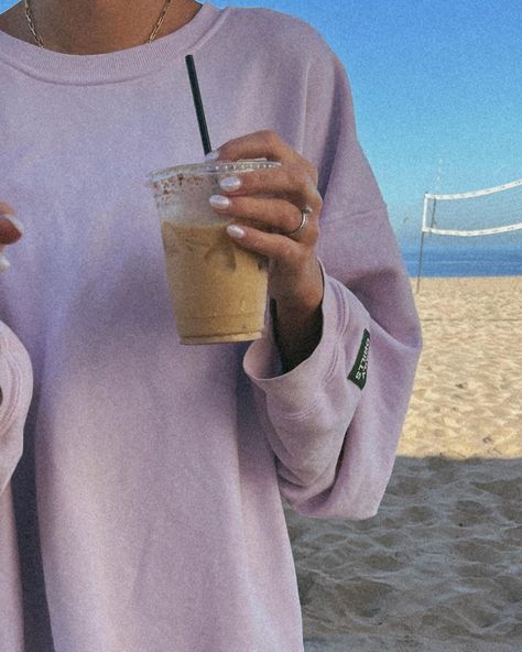 Walking Beach, Beach Walk, Iced Coffee, Walking, Coffee, Nails