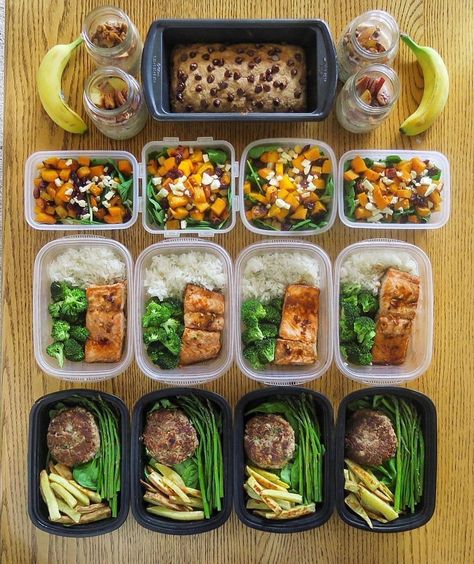 Competition Meal Prep, Meal Prep Indian, Healthy Food Recipe, Vegan Banana Bread, Salmon And Rice, Four People, Vegan Banana, Spinach Recipes, Overnight Oats Recipe