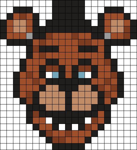 Fnaf Blanket, Pixel Art Fnaf, Withered Freddy, Art Fnaf, Crochet Graphs, Fnaf 2, Kandi Ideas, Pixel Art Templates, Pattern Maker