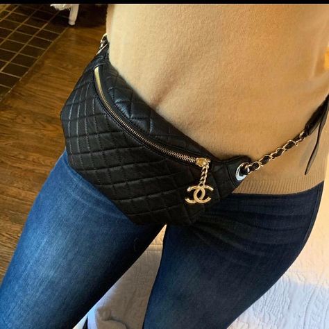 BRAND NEW!!! Look how great our girl looks in the Sold Out, Chanel Banane Waist Bag! Ladies, she’s perfect ❤️ Our Girl, Waist Bag, Shopping List, Chanel Bag, New Look, Chain Necklace, Chanel, Bag Lady, Brand New