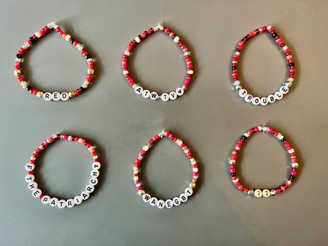 Check out our friendship bracelets on Etsy! Swift Friendship Bracelets, Taylor Swift Friendship Bracelets, Taylor Swift Red, Our Friendship, Friendship Bracelets, Taylor Swift, Swift, Ships, Red