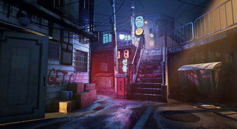 Neon Alley, Cyberpunk City, Dark City, Pop Art Wallpaper, Aesthetic Japan, Neo Noir, Time Saver, Dark Matter, Unreal Engine