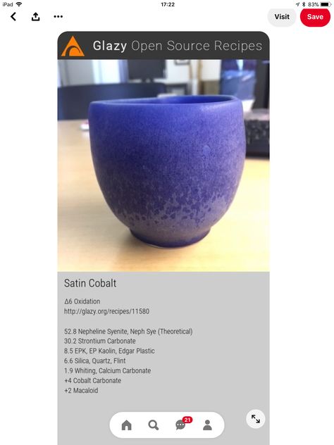 Ceramic Glaze Recipes Cone6, Purple Glaze Recipe, Ceramic Glazes, Ceramic Glaze Recipes, Clay Studio, Ceramic Glaze, Reactive Glaze, Glaze Ceramics, Glaze Recipe