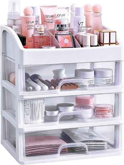 Makeup Storage Ideas, 2022 Gift Ideas, Bathroom Vanity Countertop, Vanity Counter, Makeup Drawer, Makeup Organization Vanity, Countertop Storage, Cosmetic Display, Bathroom Counters