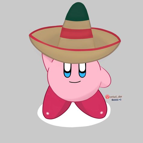 Mexican Kirby, Super Smash Bros, Smash Bros, Kirby, All Art, Hats, Drawings, Art