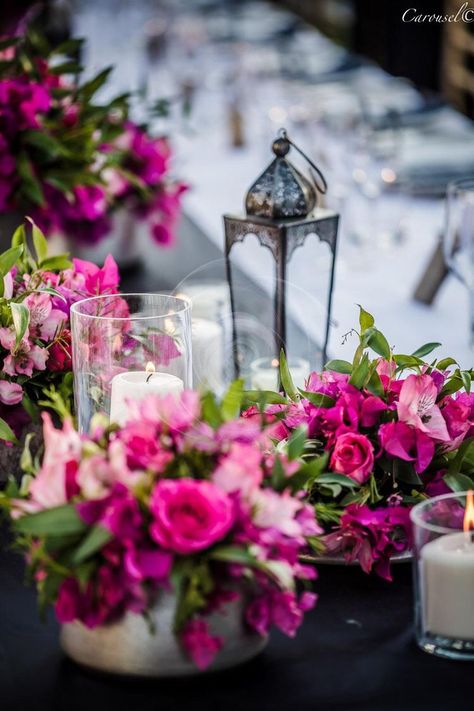 Bougainvillea Wedding, Magenta Wedding, Fuchsia Wedding, Beach Wedding Centerpieces, Violet Wedding, Hot Pink Weddings, Jewel Tone Wedding, Candle Wrap, Centerpieces Wedding