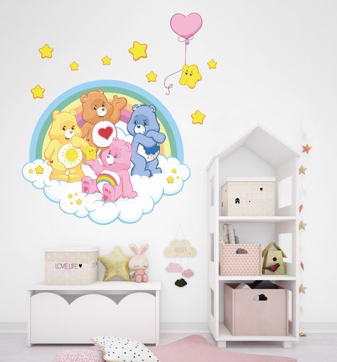 Care Bears Nursery, Baby Room Decorations, Nursery Wall Stickers, Study Room Decor, Cartoon Wall, Kids Wall Decals, Sticker Mural, Nursery Room Decor, Nursery Wall Decals