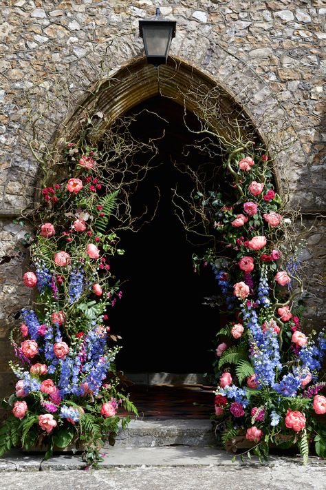 Church Entrance, Floral Archway, Church Wedding Flowers, Church Wedding Decorations, Arch Decoration, Arch Flowers, Church Flowers, Wedding Entrance, Whimsical Wonderland Weddings