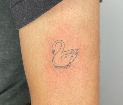 Among My Swan Tattoo, Swan Tattoo Aesthetic, Tiny Swan Tattoo, Small Swan Tattoo, Swans Tattoo, Tattoo Swan, Coquette Tattoo, Black Swan Tattoo, Unique Minimalist Tattoo