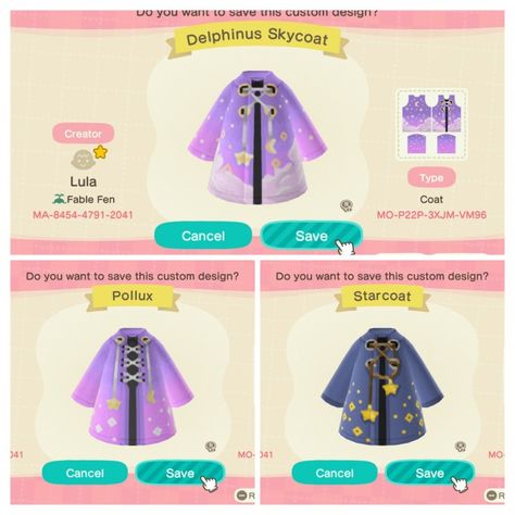 Animal Crossing Design Codes Clothes Male, Octopus Clothes, Animal Crossing Music, Acnh Outfits, Galaxy Outfit, Cute Moth, Acnh Clothes, Animal Crossing 3ds, Animals Crossing