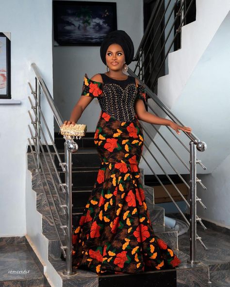 Ankara corset gown