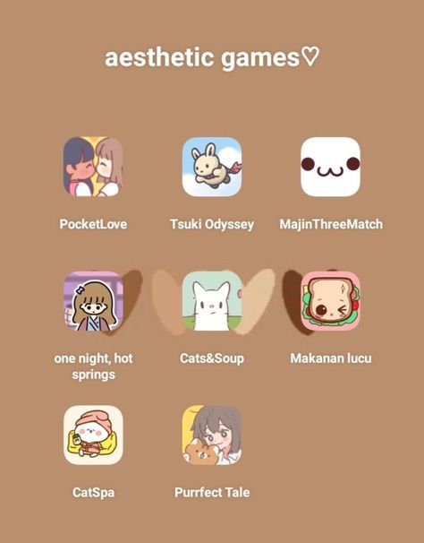 Games Cute Games App, Kawaii Games App, Iphone Games Apps, Aesthetic Games, Aesthetic Apps Games, Good Apps For Iphone, No Wifi Games, Suggested App, Cute Emoji Combinations