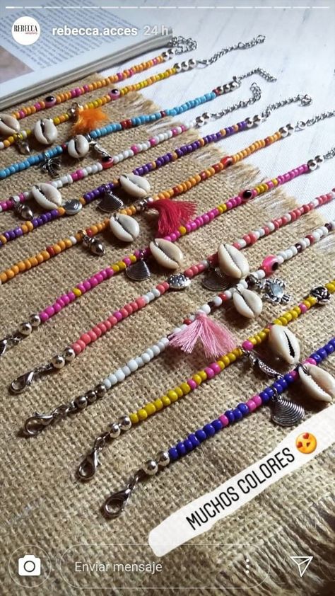 Anklet Thread, Diy Anklet, Anklet Ideas, Diy Earrings Easy, Ankle Bracelets Diy, Diy Fabric Jewellery, Bridal Necklace Designs, Handmade Rakhi, Bracelets Handmade Diy