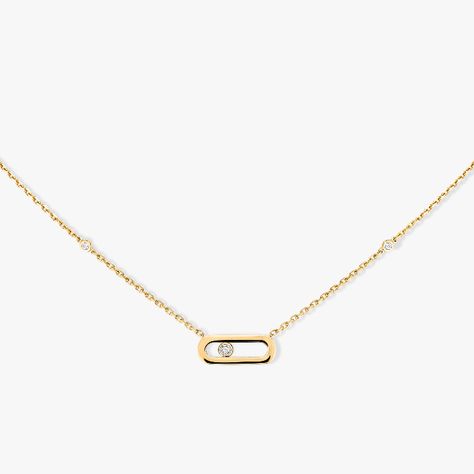 Messika Necklace, Single Diamond Necklace, Advanced Fashion, Luxury Necklace, Gold Diamond Necklace, Bezel Set Diamond, Rose Necklace, Necklace Online, Diamond Set