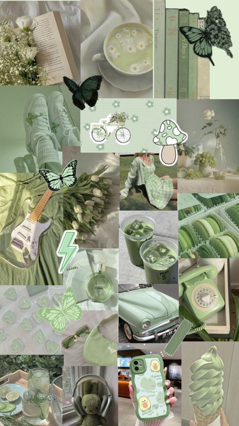 #Pastel #green #aesthetic Pastel Green Moodboard, Pastel Green Aesthetic, Green Moodboard, Aesthetic Collage, Green Wallpaper, Pastel Green, Green Aesthetic, Favorite Color, Pastel