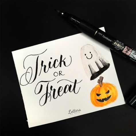 halloween time, halloween quotes, halloween, trick or treat, lettering card, calligraphy card, greetings card Quotes Halloween, Card Calligraphy, Calligraphy Cards, Card Greetings, Halloween Time, Halloween Quotes, Halloween Trick Or Treat, Greetings Card, Trick Or Treat