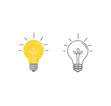 light bulb for energy and idea symbol