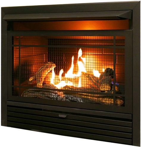 Gas Log Insert, Ventless Fireplace Insert, Ventless Gas Fireplace, Ventless Gas Logs, Zero Clearance Fireplace, Wood Burning Fireplace Inserts, Fireplace Black, Natural Gas Fireplace, Gas Insert