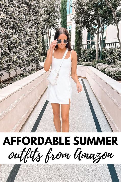 Explore chic and affordable summer outfits from Amazon, perfect for your girly summer fashion in 2024. Upgrade your wardrobe with the latest Amazon summer clothes, curated for style and comfort. Amazon Summer Outfits, Feminine Summer Outfits, Nyc Outfits Summer, Dressy Summer Outfits, Summer In Nyc, City Sneakers, Amazon Dresses, Perfect Woman, Affordable Clothes