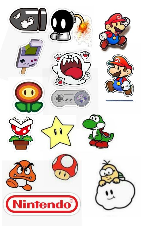 Mario Brothers Tattoo Ideas, Mario Kart Tattoo Ideas, Nintendo Doodles, Mario Art Drawing, Mario Doodles, Game Of Phones, Mario Stickers, Super Mario Tattoo, Gamer Stickers