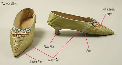 What Makes a Historically Accurate Regency Shoe? – American Duchess Blog Regency Shoes, 18th Century Shoes, Century Shoes, Historical Shoes, American Duchess, Regency Era Fashion, Regency Fashion, Modern Shoes, Regency Era