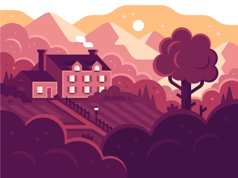 Estate by Alex Pasquarella #Design Popular #Dribbble #shots Alex Pasquarella, Geometry Illustration, Character Flat Design, Building Illustration, Character Flat, Watercolor Wallpaper, Architecture Illustration, Minimalist Wallpaper, Vector Drawing