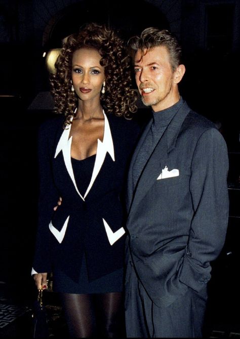 David Bowie Iman, David Bowie Wife, Iman Bowie, Iman And David Bowie, Bowie Starman, Sweet Love Story, Marriage Photos, 25th Wedding Anniversary, Ziggy Stardust