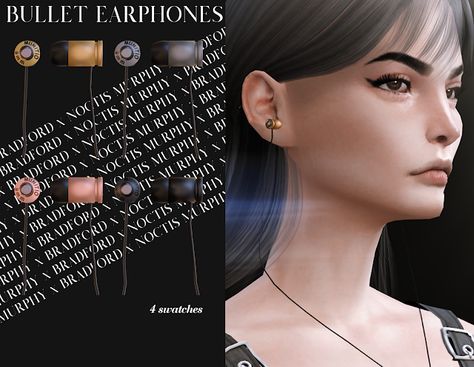 [NYE19EC] Bullet Earphones - MURPHY x BRADFORD x NOCTIS Sims 4 Earphones, Tumblr Sims 4, Your Amazing, Sims 4 Custom Content, Sims Cc, Small Gift, Sims 4, Small Gifts, Advent Calendar