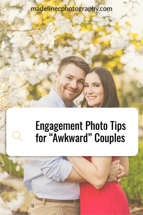 Looking for engagement photo tips? Here are 4 tips for "awkward" couples to book their engagement photos before their 2022 or 2023 wedding. Engagement Photos For Awkward Couples, No Touch Engagement Photos, Poses For Awkward Couples, Unique Engagement Photos Creative Fun, Engagement Poses Ideas, Diy Engagement Photos, Engagement Photos Tips, Engagement Shoots Poses, Popular Wedding Colors