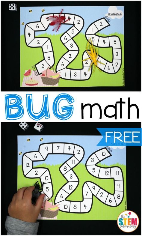 Free bug math games for kids! What a fun bug activity for preschool or kindergarten. Great activities for practicing number recognition and addition. Bug Activity, Preschool Maths, Tutoring Resources, Math Addition Games, Preschool Math Games, Bug Activities, Bugs Preschool, Activity For Preschool, Insects Theme