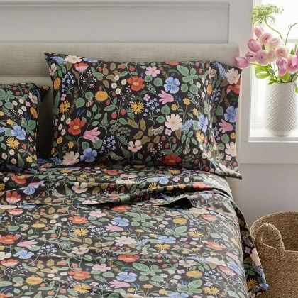 Bed Sheets | The Company Store Best Bed Sheets, College Bedding, Lush Landscape, Dorm Room Bedding, Black Ground, Blush Gold, Fitted Bed Sheets, The Company Store, Percale Sheets