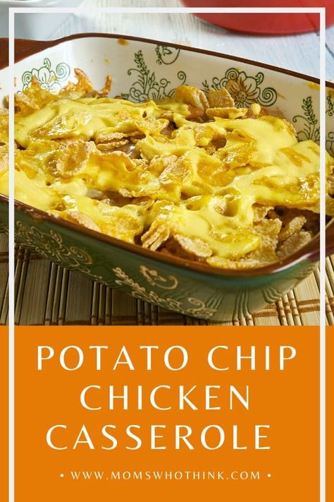 Potato Chip Chicken Casserole, Chicken Casserole With Potato Chips, Chip Chicken, Potato Chip Chicken, Sour Cream Potatoes, Baked Potato Chips, Chicken Potato Bake, Potato Chip Recipes, Lays Potato Chips