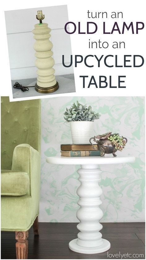 Easy Diy Side Table, Upcycled Table, Upcycle Table, Muebles Shabby Chic, Diy Home Decor For Apartments, Diy Side Table, Farmhouse Side Table, Decor Ikea, Thrift Store Crafts