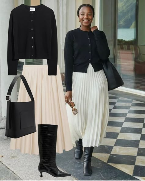 Maxi skirt outfit winter