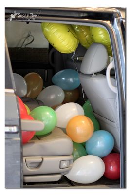 last day of school - fill car with balloons to surprise the littles at pick up :D   TOO CUTE! Sugar Bee Crafts: Last Day of School Ideas Last Day Of School Ideas, Last Day Of School Fun, 3 Balloon, Kid Games, The Last Day Of School, School's Out For Summer, School Daze, End Of School Year, Sweet Summertime