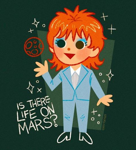 David Bowie Icon, Bowie Fanart, David Bowie Life On Mars, Eeby Deeby, Bowie Life On Mars, Queen Fanart, David Bowie Art, 70s Music, Life On Mars