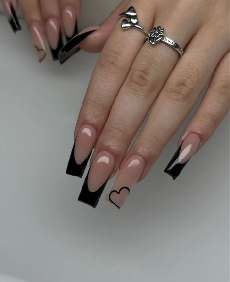 Nail Art For Short Nails, Art For Short Nails, Nail Art Easy, Nail Art Inspo, Black Acrylic Nails, Nail Art Tips, Summer Nail Art, Girly Acrylic Nails, French Tip Acrylic Nails