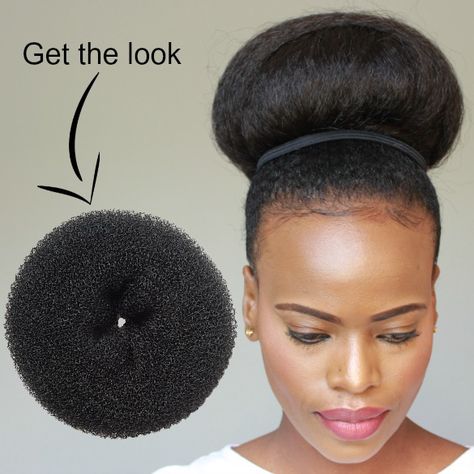 2019 hair bridal natural hairstyles for black women Updo Cabello Natural, Donut Bun Hairstyles, Donut Bun, Hair Donut, Hairstyles For Black Hair, Natural Hair Bun Styles, Natural Hair Updo, Bridal Hairstyles, 4c Hairstyles