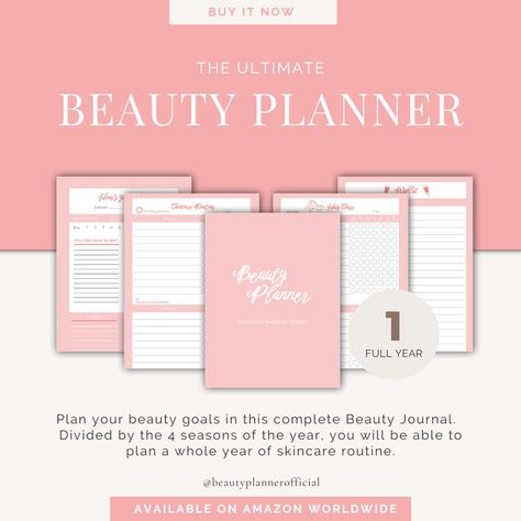 The Beauty Planner: a pink beauty journal for your skincare routine Skin Care Planner, Hair Care Planner, Journal Amazon, Routine Hair Care, Beauty Planner, Beauty Plan, Beauty Journal, Pregnant Diet, Perfect Planner