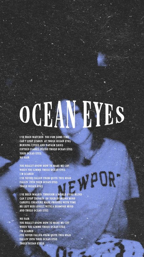 Billie Eilish Ocean Eyes, Im Waiting, Burning City, Ocean Eyes, Eyes Wallpaper, Im Scared, Mind's Eye, Instagram Bio, Room Posters