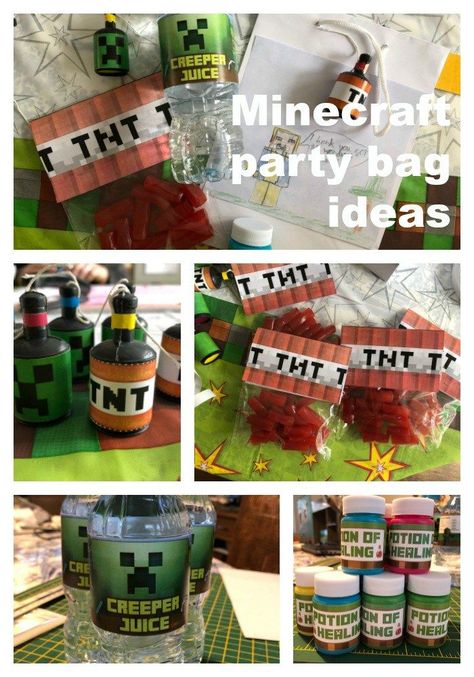 5 Minecraft treats for your Minecraft party bag #minecraft Minecraft Treats, Minecraft Party Bags, Potion Of Healing, Minecraft T, Minecraft Food, Party Poppers, Minecraft Birthday, Minecraft Party, Minecraft Ideas