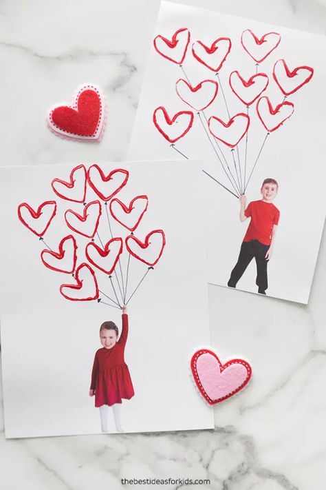 Valentine Balloon Craft for Kids Balloon Craft, Preschool Valentine Crafts, February Crafts, Ladybug Crafts, Valentines Balloons, Valentine's Day Crafts For Kids, Balloon Crafts, Preschool Valentines, Valentine Activities