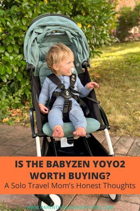 Is the popular travel stroller, Babyzen Yoyo2 worth buying? A solo travel mom's honest review after extensive use to help you decide. #BabyzenYoyo City Select Double Stroller Hacks, Travelling With An Infant, Yoyo Stroller Travel, Best Strollers 2022, Yoyo Stroller, Best Travel Stroller, Babyzen Yoyo, Stroller Reviews, Travel Stroller