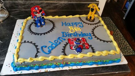 Transformers Sheet Cake, Simple Transformers Cake, Bumble Bee Cake Transformers, Transformer Cakes For Boys, Transformer Birthday Cake, Transformers Birthday Cake, Bumble Bee Cake, Transformers Cake, Transformers Birthday Parties