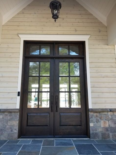 Double Entry Door With Transom, Double Front Doors With Transom, Double Door With Transom, Front Door With Transom, Door With Transom, Double Front Doors, Double Entry Doors, Front Doors With Windows, Exterior Front Doors