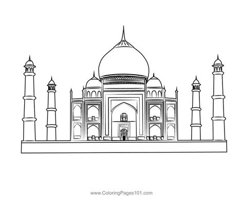 Taj Mahal Sketch, Taj Mahal Drawing, Acrylic Portrait Painting, Ancient Drawings, Indian Flag Wallpaper, Easy Drawing Steps, Mosque Art, Wonder Art, Modern Art Paintings Abstract