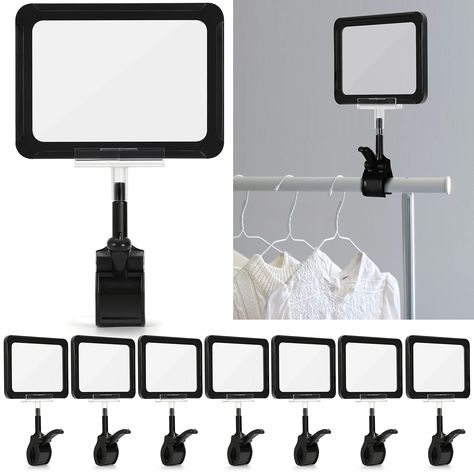 PRICES MAY VARY. POP CLIP SIGN HOLDER - These Display Clips is made of acrylic plastic material which can be adjust with the aim of holding each size of embedding block. Bottom clip can be open about 1-1.9 inches. Sign Clip has erasable blackboard which can be laid transversely or vertically. WATERPROOF & ERASABLE PRICE TAG - (Two Clips) Base clip for holder, Transverse clip with tag for sign. With the pop-up open, insert the rod through the nearest hole in the clevis, which was joined by a ball Acrylic Sign Holder, Label Clips, Head Display, School Supply Store, Acrylic Holders, Signage Display, Clip Design, Fruit Shop, Sign Display