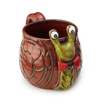 Shelldon the Snail Mug Snail Mug, Colorful Kitchens, Coffee Cups Unique, Pottery Projects, Ceramic Wall Decor, Uncommon Goods, Blown Glass Art, Animal Mugs, Clay Mugs