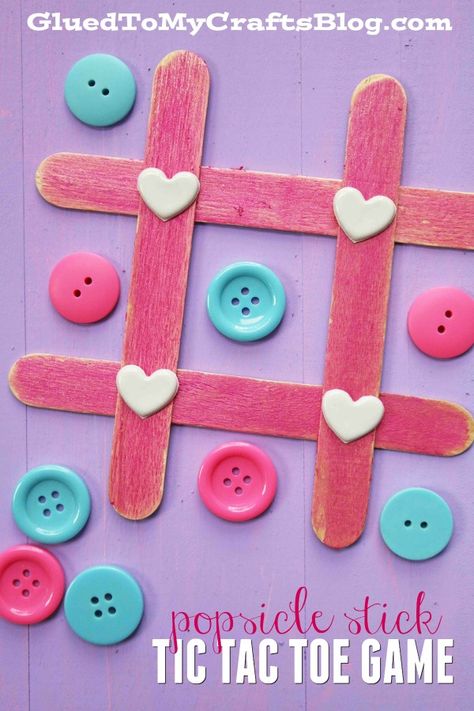 Market Day Ideas, Popsicle Stick Crafts For Kids, Popsicle Crafts, Crafts For Teens To Make, Unique Valentines Gifts, Tic Tac Toe Game, Mothers Day Crafts For Kids, Popsicle Stick Crafts, Popsicle Stick